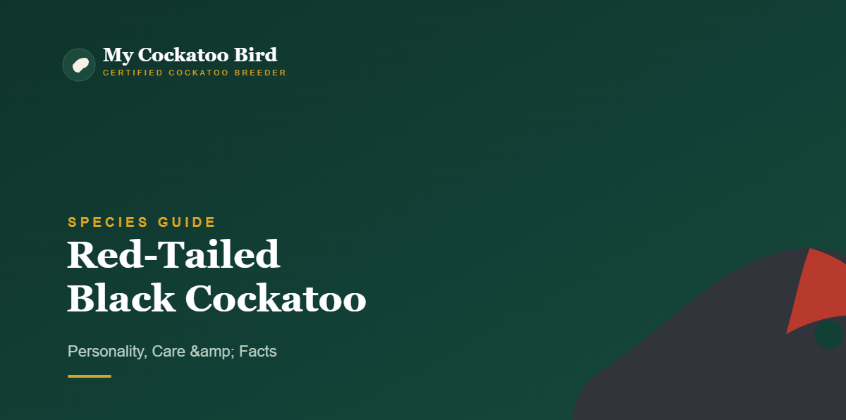 Red-Tailed Black Cockatoo: Personality, Care & Facts — My Cockatoo Bird